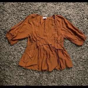 NEW Pink Lily Babydoll Blouse Size Small